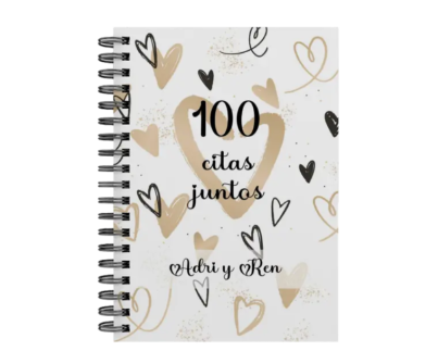 libro 100 citas juntos M14 portada personalizada