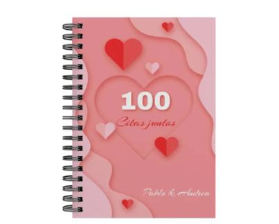 libro 100 citas juntos M23 portada personalizada