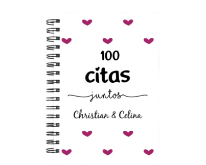 libro 100 citas juntos M29 portada personalizada