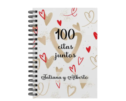 libro 100 citas juntos M31 portada personalizada
