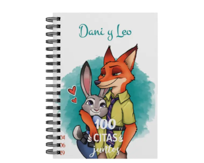 libro 100 citas juntos M34 portada personalizada