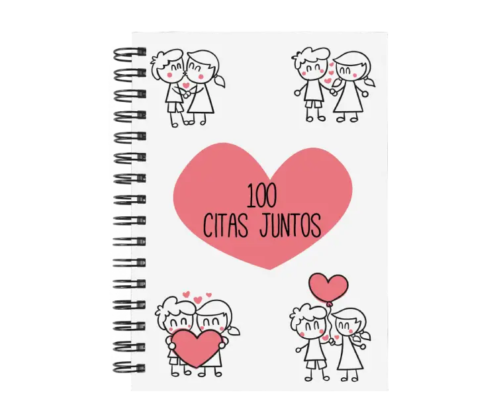 libro 100 citas juntos M52 portada personalizada
