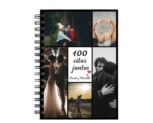 libro 100 citas juntos M63 portada personalizada