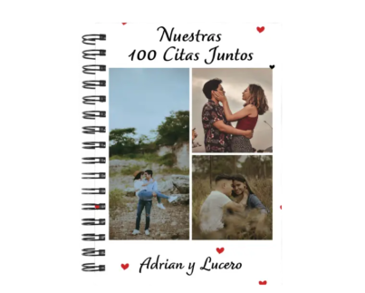 libro 100 citas juntos M65 portada personalizada