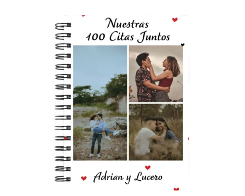 libro 100 citas juntos M65 portada personalizada