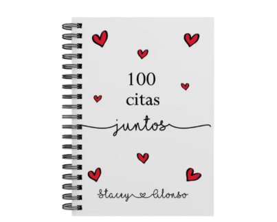 libro 100 citas juntos M66 portada personalizada