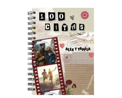 libro 100 citas juntos M67 portada personalizada