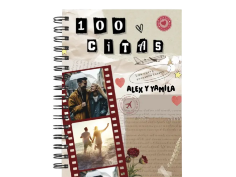 libro 100 citas juntos M67 portada personalizada