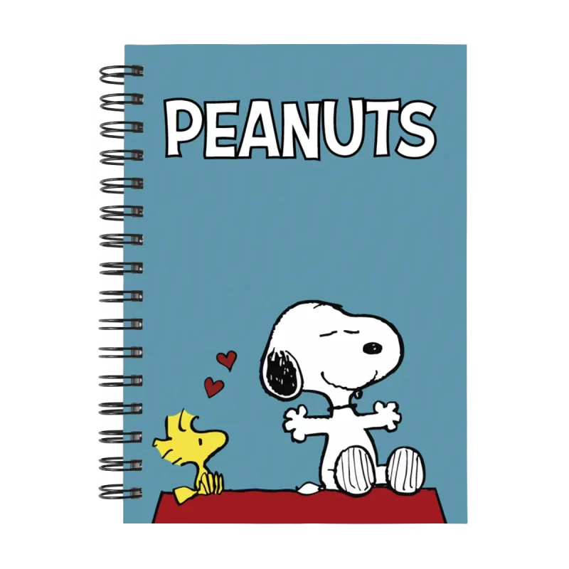 Cuaderno Snoopy personalizado M05 en tamaño A5 con tapas duras y hojas a elección