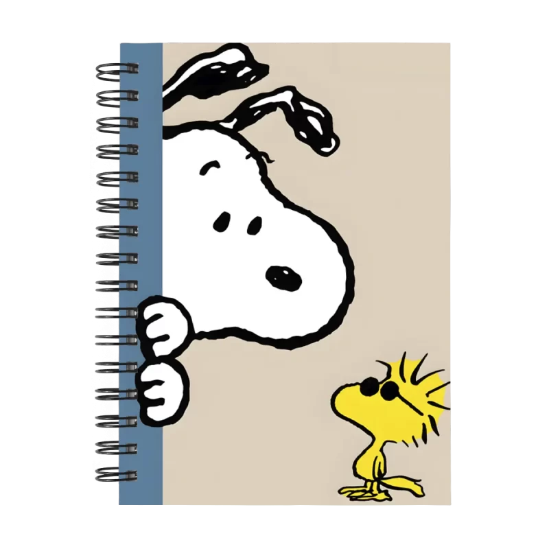 Cuaderno Snoopy personalizado M06 en tamaño A5 con tapas duras y hojas a elección