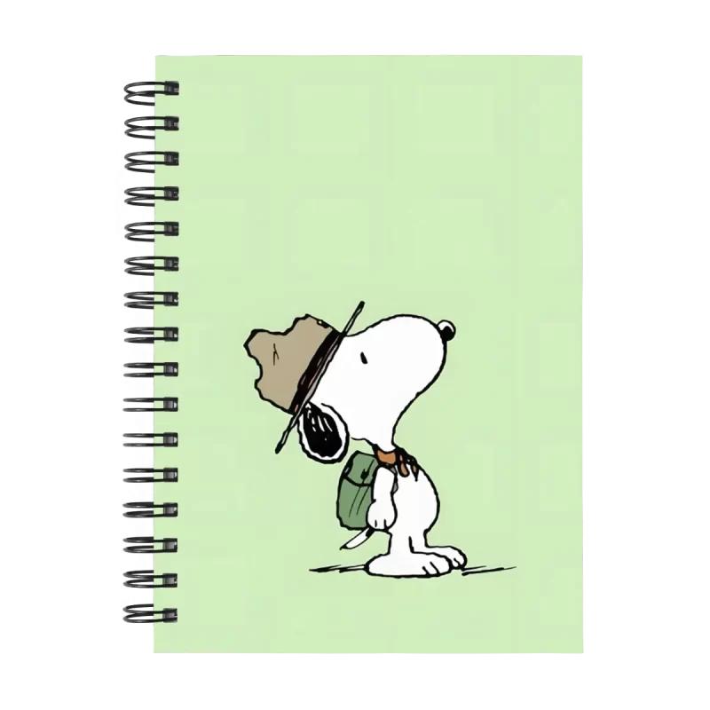 Cuaderno Snoopy personalizado M09 en tamaño A5 con tapas duras y hojas a elección