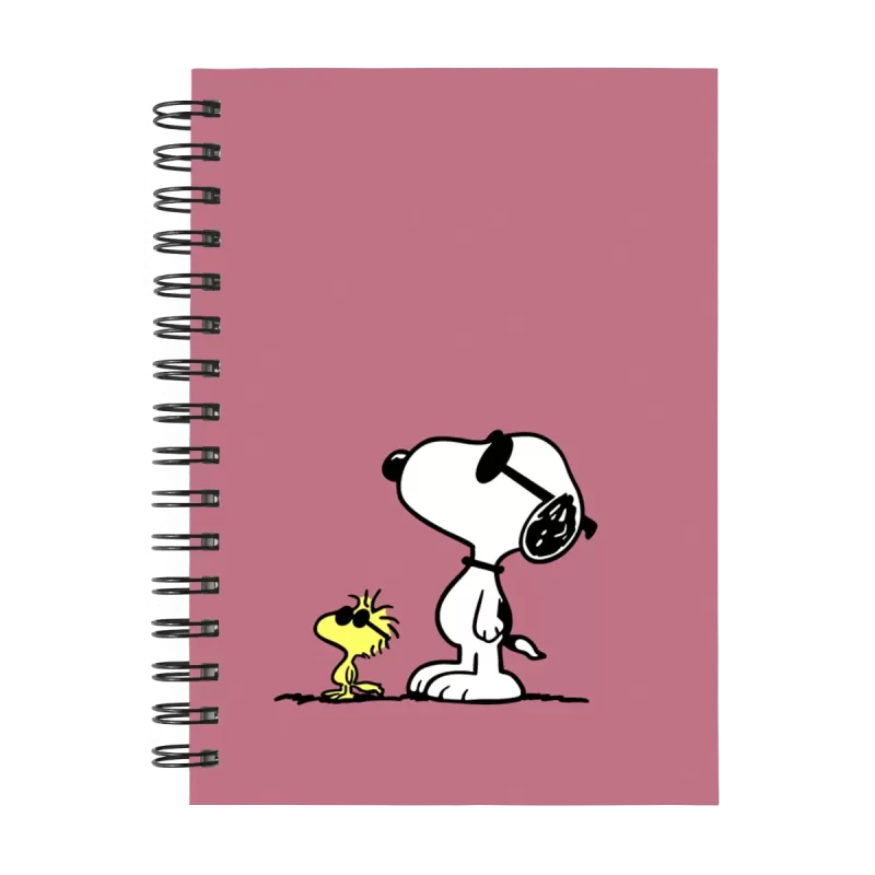 Cuaderno Snoopy personalizado M10 en tamaño A5 con tapas duras y hojas a elección