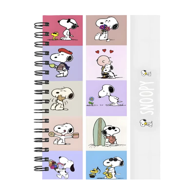 Cuaderno Snoopy personalizado M11 en tamaño A5 con tapas duras y hojas a elección