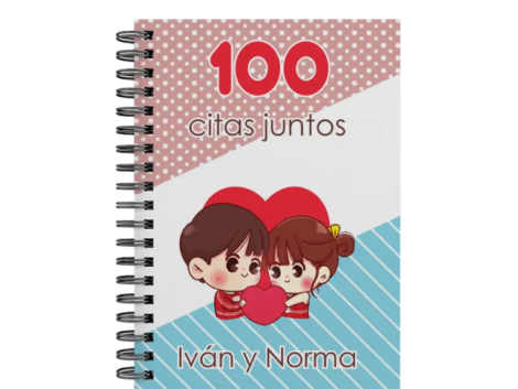 libro 100 citas juntos M16 portada personalizada