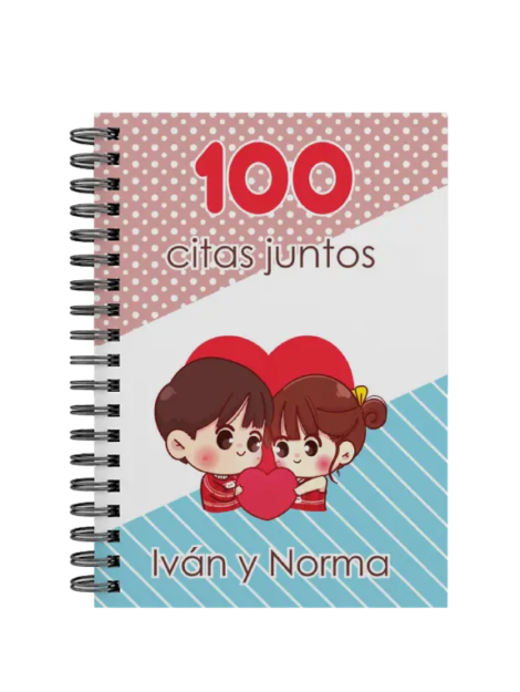libro 100 citas juntos M16 portada personalizada