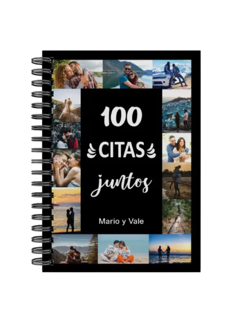 libro 100 citas juntos M17 portada personalizada