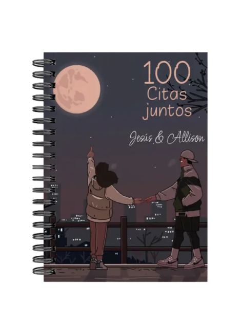 libro 100 citas juntos M19 portada personalizada
