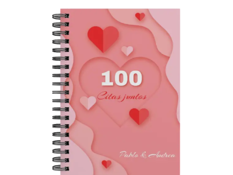 libro 100 citas juntos M23 portada personalizada