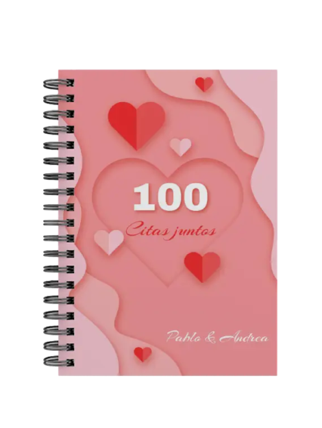 libro 100 citas juntos M23 portada personalizada