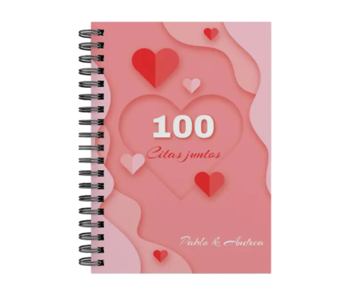 libro 100 citas juntos M23 portada personalizada