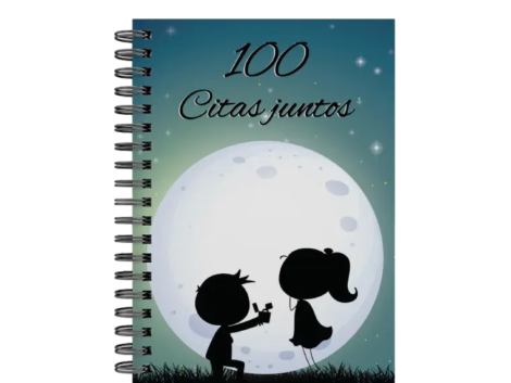libro 100 citas juntos M25 portada personalizada