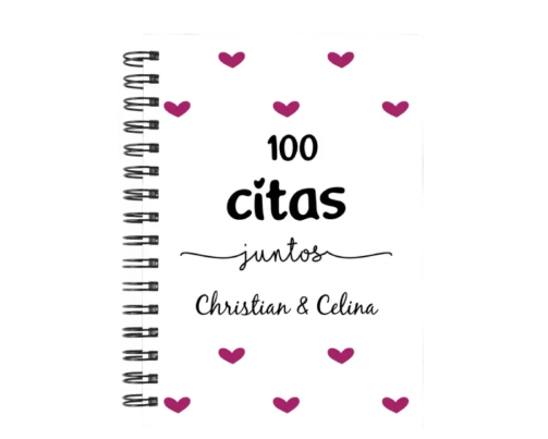 libro 100 citas juntos M29 portada personalizada