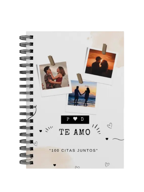 libro 100 citas juntos M33 portada personalizada