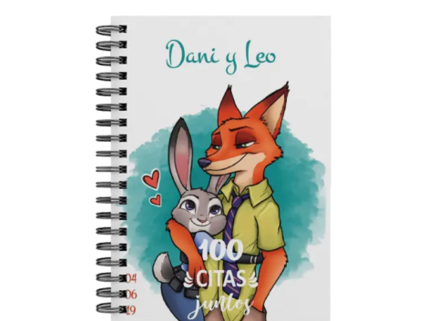 libro 100 citas juntos M34 portada personalizada