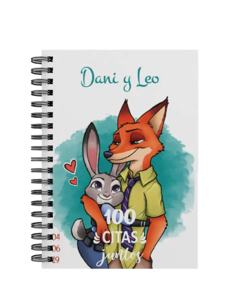 libro 100 citas juntos M34 portada personalizada