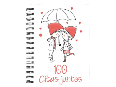 libro 100 citas juntos M46 portada personalizada