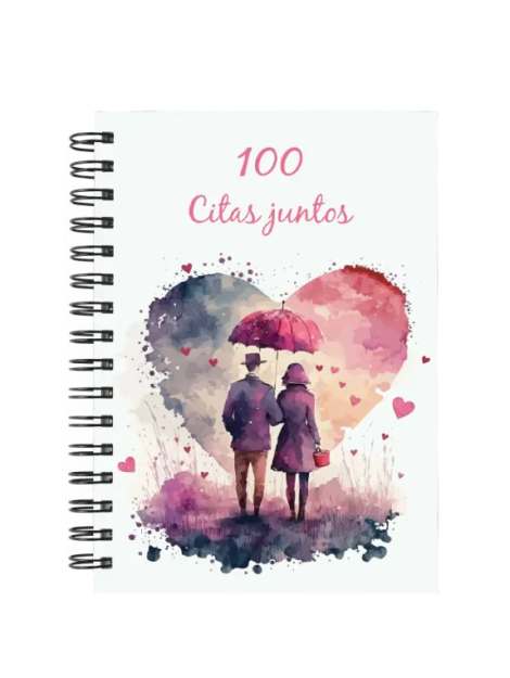 libro 100 citas juntos M51 portada personalizada