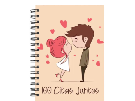 libro 100 citas juntos M54 portada personalizada