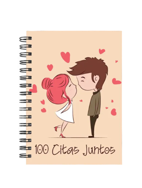 libro 100 citas juntos M54 portada personalizada