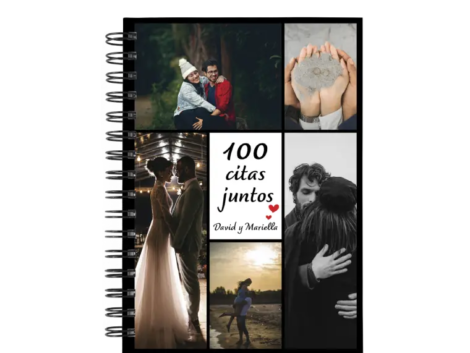 libro 100 citas juntos M63 portada personalizada