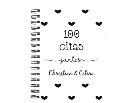 libro 100 citas juntos M64 portada personalizada