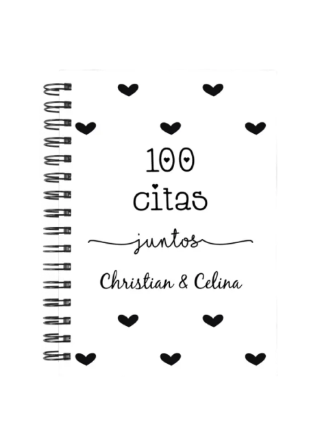 libro 100 citas juntos M64 portada personalizada