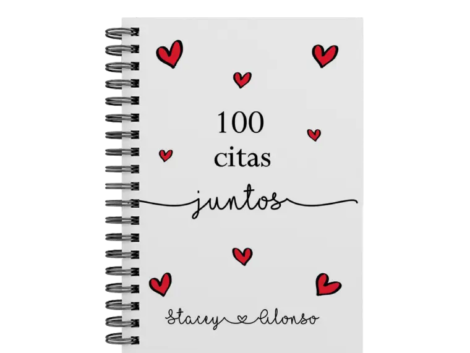 libro 100 citas juntos M66 portada personalizada