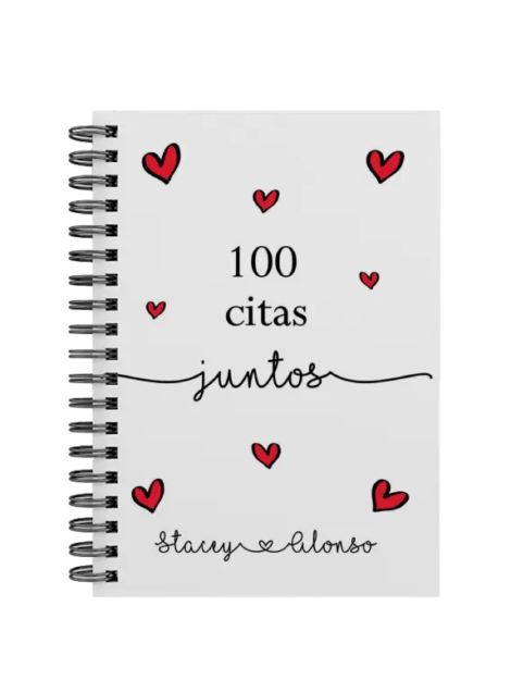 libro 100 citas juntos M66 portada personalizada