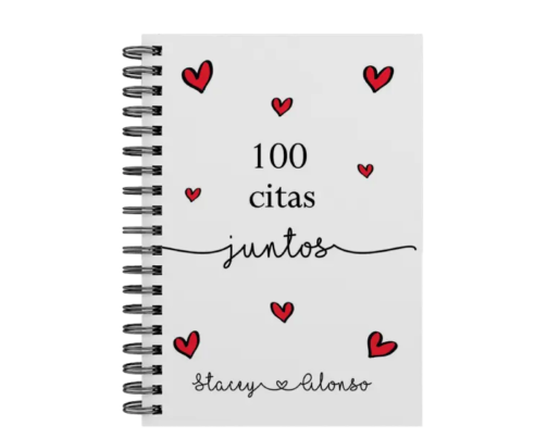 libro 100 citas juntos M66 portada personalizada