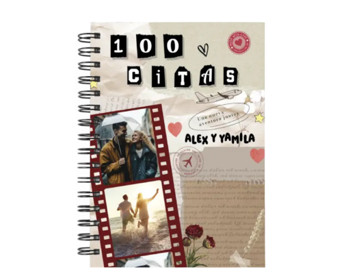 libro 100 citas juntos M67 portada personalizada