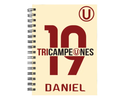 agenda Universitario de Deportes Tricampeones personalizada A5