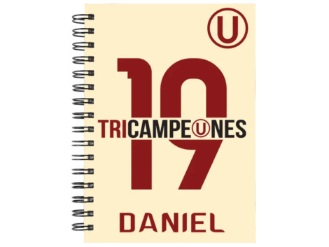 agenda Universitario de Deportes Tricampeones personalizada A5