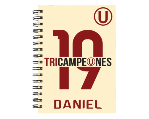 agenda Universitario de Deportes Tricampeones personalizada A5