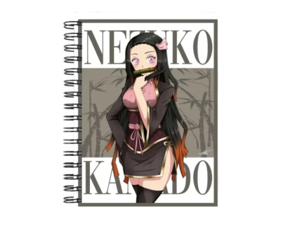 Cuaderno Nezuko Kamado personalizado M04 en tamaño A5 con tapas duras y hojas a elección