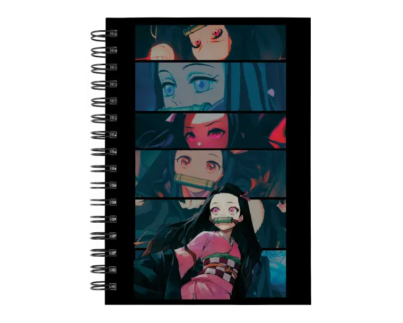 Cuaderno Nezuko Kamado personalizado M05 en tamaño A5 con tapas duras y hojas a elección