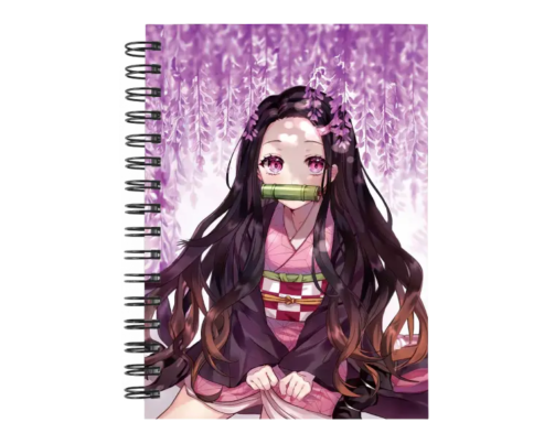 Cuaderno Nezuko Kamado personalizado M07 en tamaño A5 con tapas duras y hojas a elección