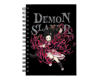 Cuaderno Nezuko Kamado personalizado M08 en tamaño A5 con tapas duras y hojas a elección