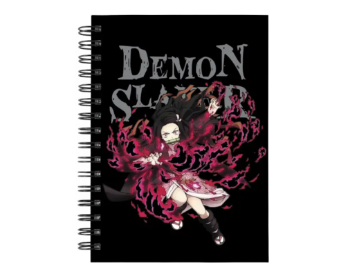 Cuaderno Nezuko Kamado personalizado M08 en tamaño A5 con tapas duras y hojas a elección