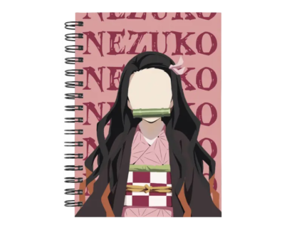 Cuaderno Nezuko Kamado personalizado M10 en tamaño A5 con tapas duras y hojas a elección