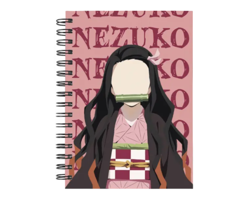 Cuaderno Nezuko Kamado personalizado M10 en tamaño A5 con tapas duras y hojas a elección